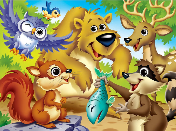 Googly Eyes Woodland Animals 48pc Puzzle