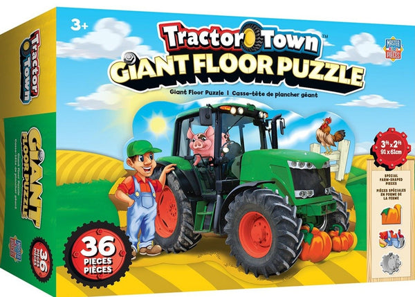 Tractor town giant tractor floor puzzle box