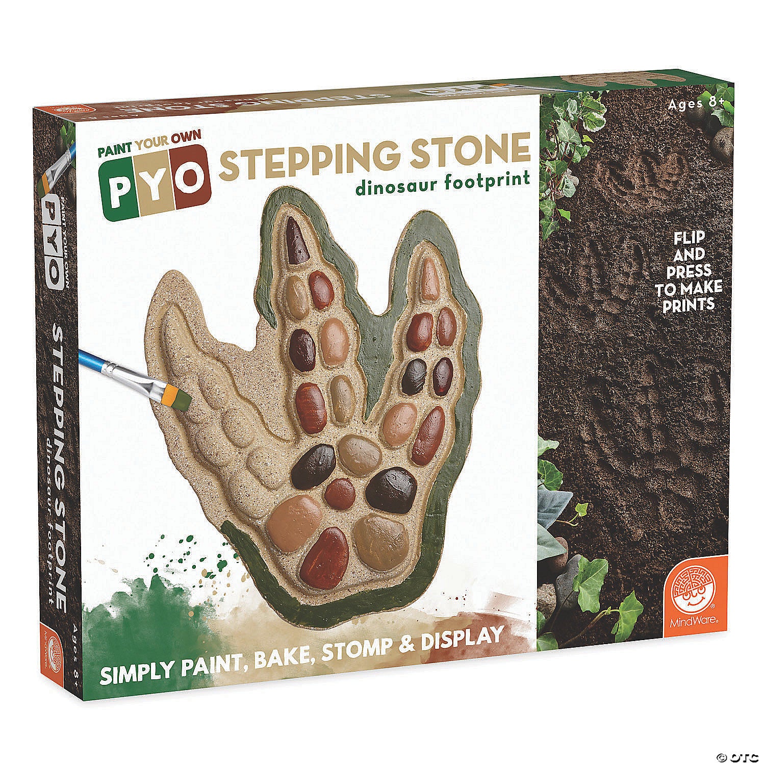 Paint Your Own Stepping Stone Dinosaur Footprint