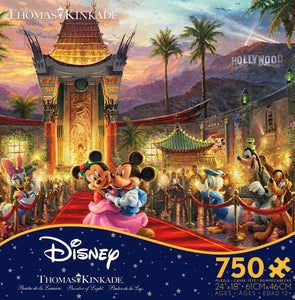 Thomas Kinkade Disney Mickey and Minnie Hollywood 750pc Puzzle