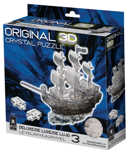 Black Pirate Ship 3D Crystal Puzzle
