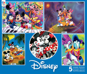 Disney Classics 5 in 1 Pack 300pc 500pc and 750pc Puzzles
