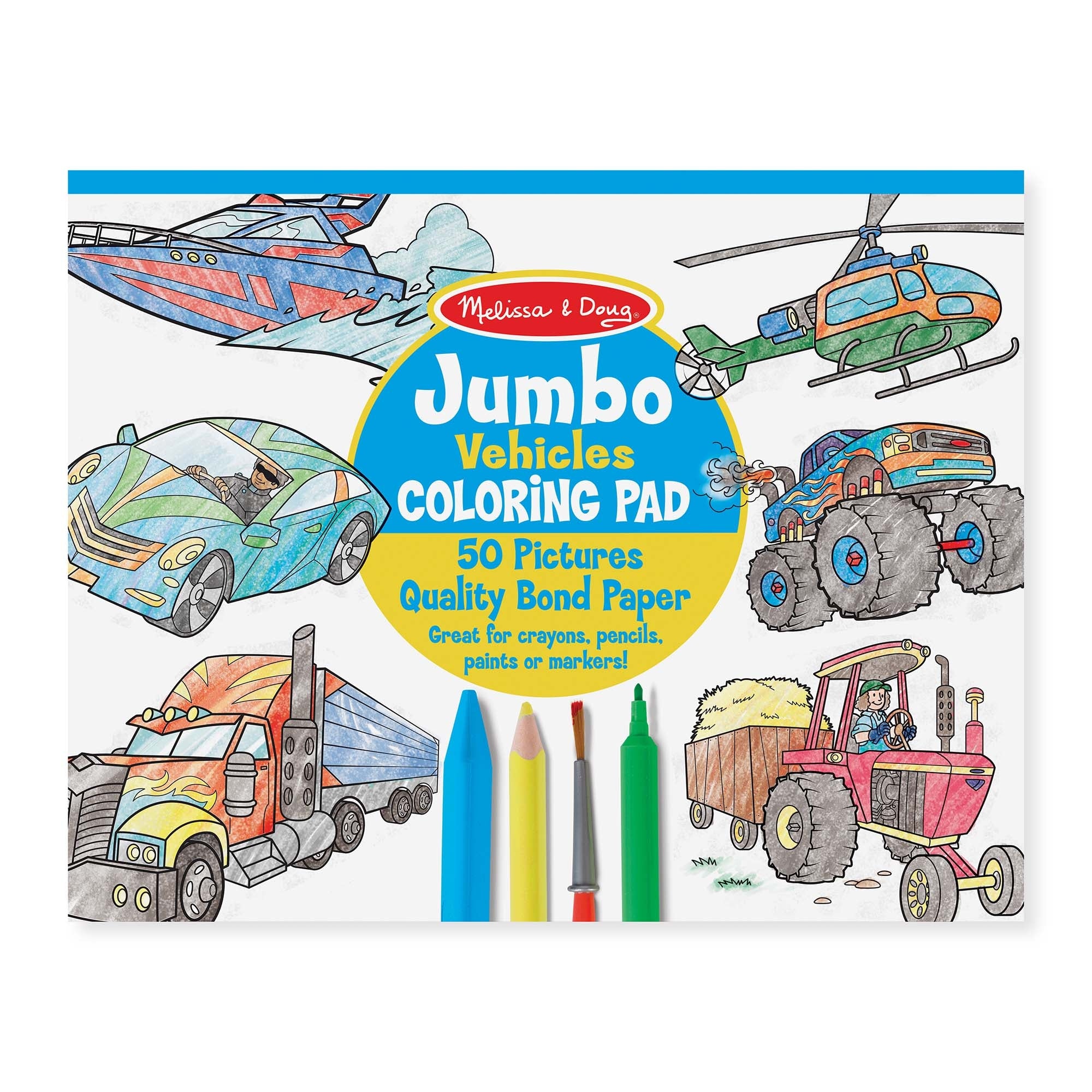 JUMBO COLORING PAD VEHICLES