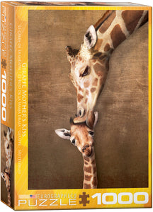Giraffe Mother's Kiss 1000pc Puzzle