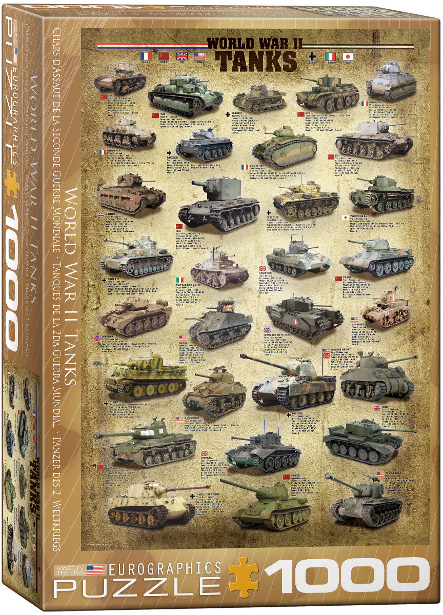 WWII TANKS 1000PC PUZZLE