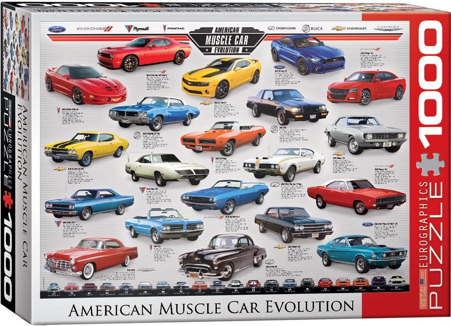 American Muscle Car Evolution 1000pc Puzzle