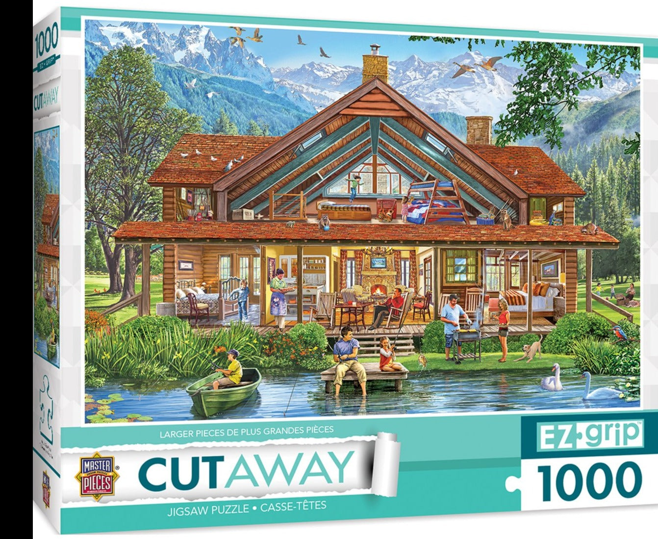 Cut Aways Camping Lodge 1000pc Large Piece Puzzle