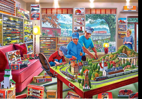 The Boy's Playroom Lionel Trains 1000pc Puzzle