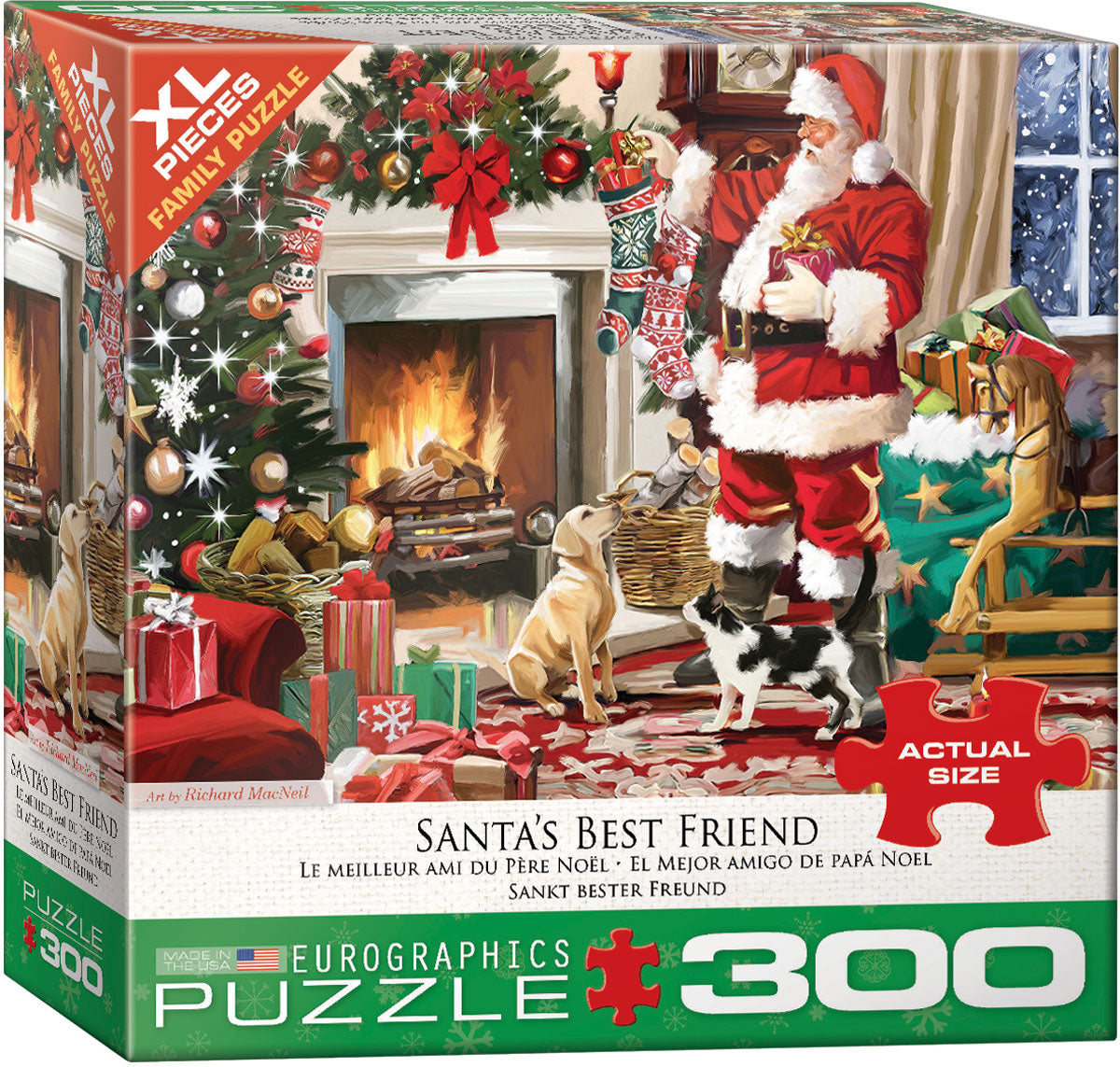 Santa's Best Friend 300pc XL Piece Puzzle