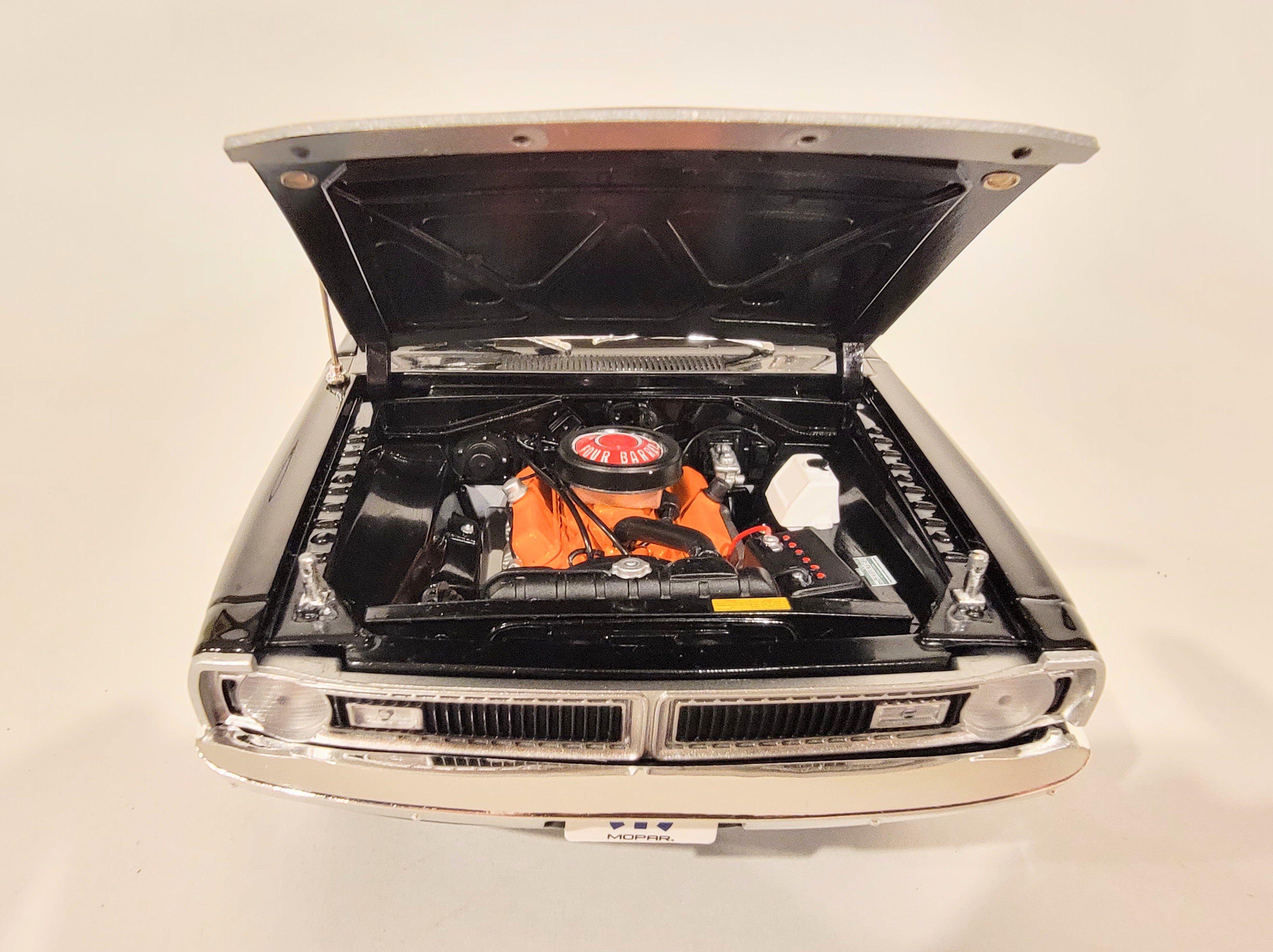 Under the Hood view of diecast model Dodge Dart.