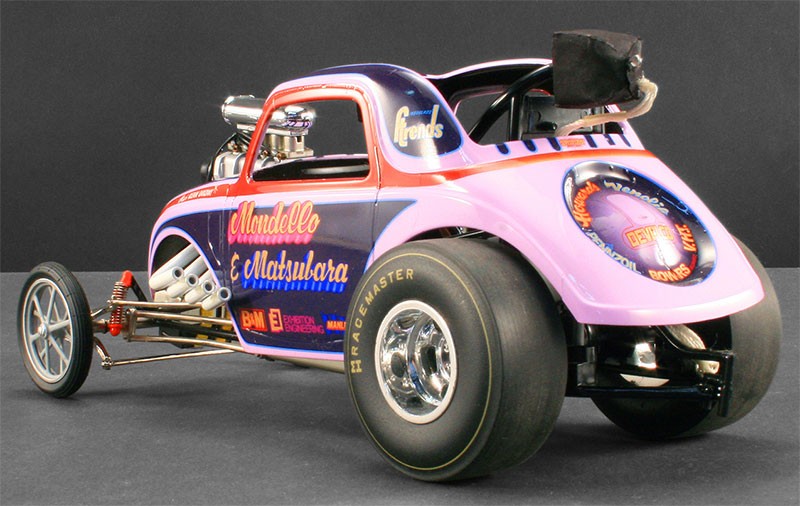 Back side of Mondello and Matsulara Altered Dragster model