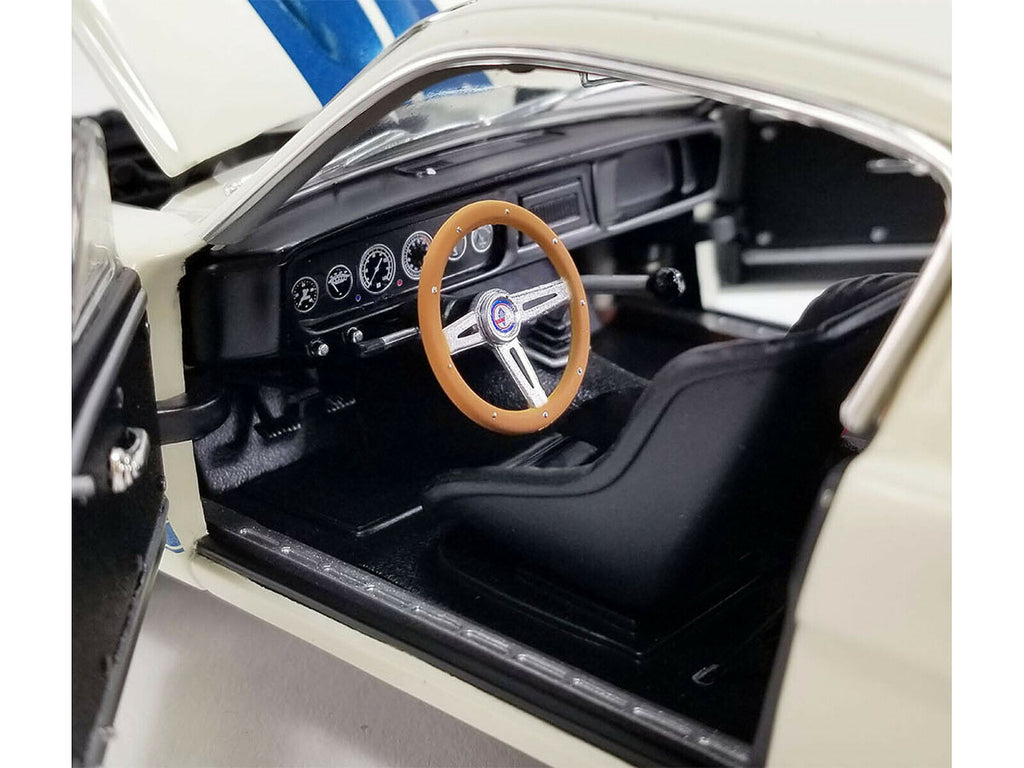 Close up of the interior of a diecast model car.