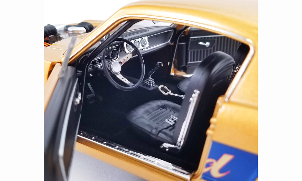 Interior of 1/18 scale model car.