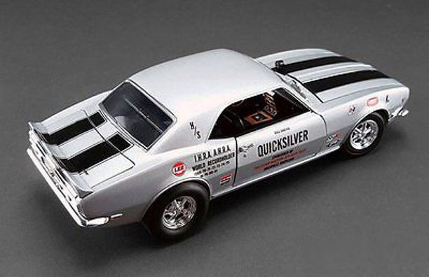 1/18 scale model of a 1968 Camaro Z/28 'Quicksilver' Drag Car.