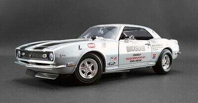 1/18 scale model of a 1968 Camaro Z/28 'Quicksilver' Drag Car.