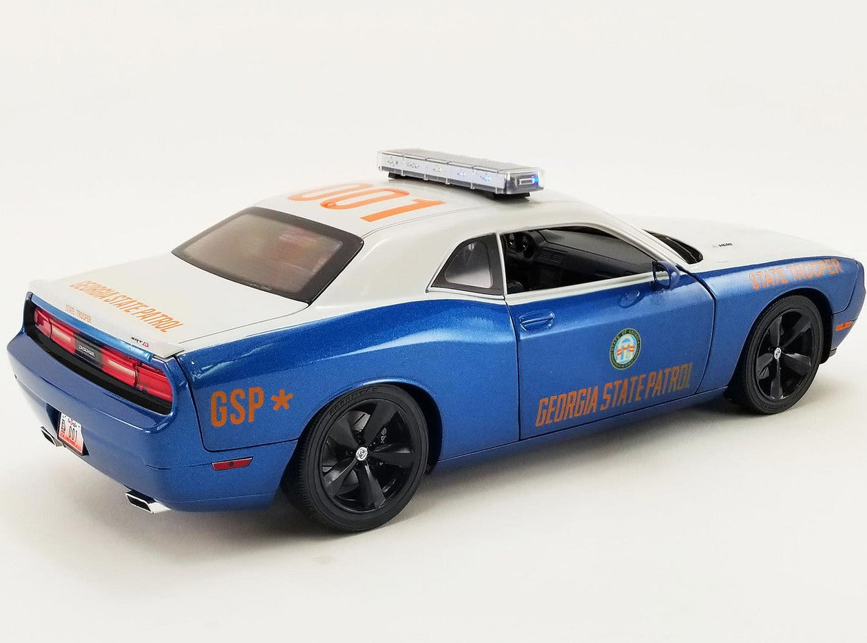 1/18 2010 Dodge Challenger SRT8, Blue and White – Hobby Express Inc.