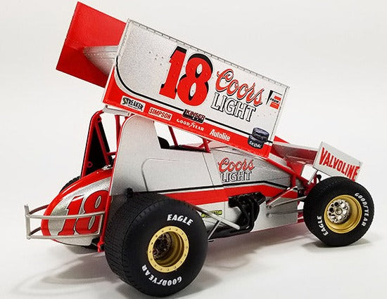 1/64 scale diecast model sprint car with "Coors Light" branding.