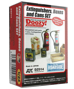 1/24 Doozy Series: Fire Extinguishers, Crates & Cans Set (7) Resin Kit