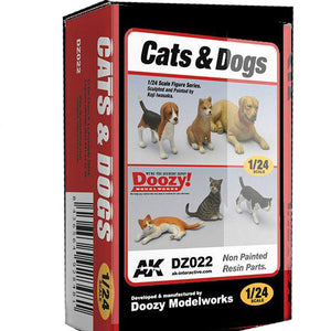 1/24 Doozy Series: Cats & Dogs (3 Each) Resin
