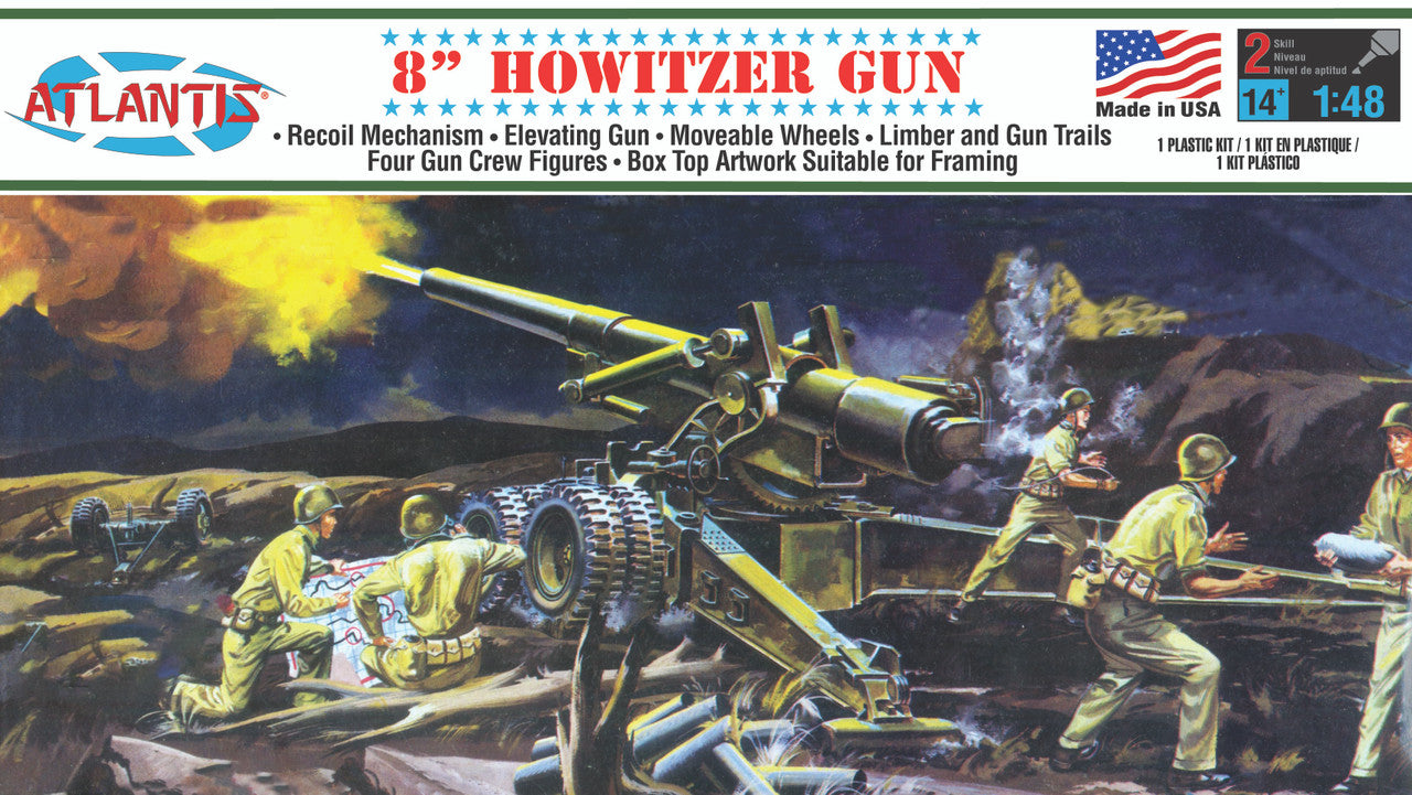 1/48 8" Howitzer Gun Plastic Model Kit