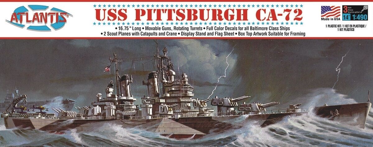 1/490 USS Pittsburgh CA-72 Heavy Cruiser Plastic Model Kit