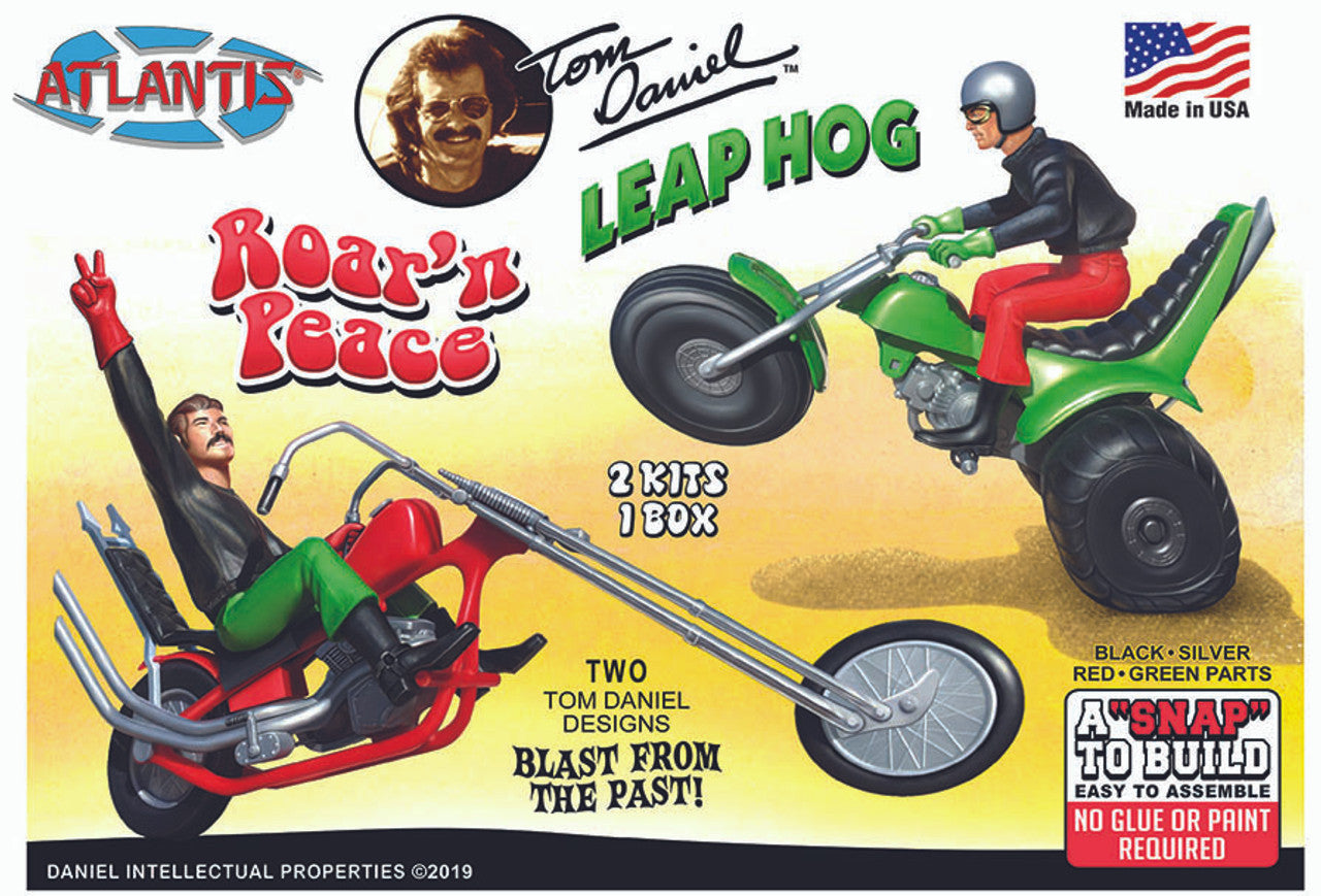 1/32 Tom Daniel's Roar'n Peace Motorcycle & Leap Hog 3-Wheeler