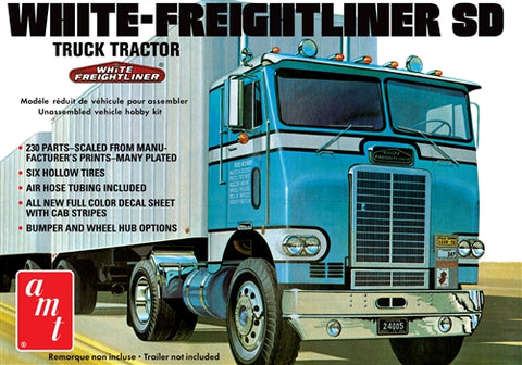 1/25 White Freightliner Single Drive Tractor