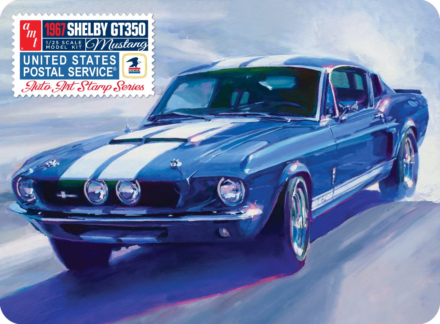 1/25 1967 Shelby GT350 USPS "Auto Art Stamp Series" with Collectible Tin