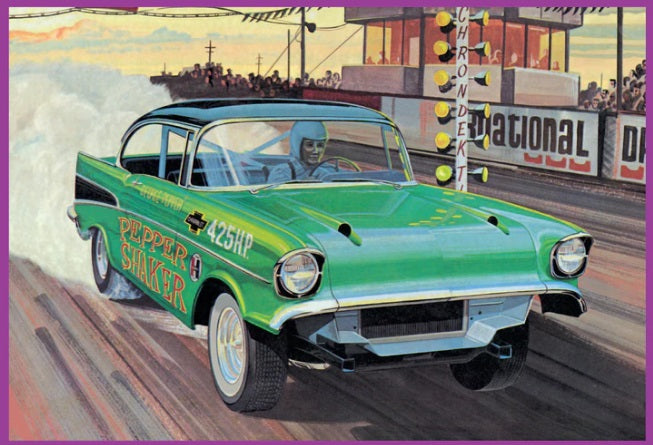 1/25 1957 Chevy Bel-Air "Pepper Shaker" Silent Box (3 'n 1) Stock, Custom, Drag Gasser
