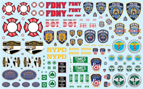 1/25 NYC Auxiliary Service Logos Decal Pack