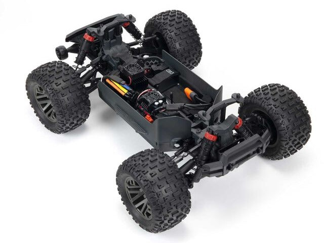 Overhead of view of monster truck chassis.
