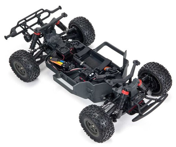 Over head view of short course truck chassis.