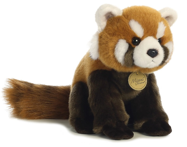 Plush red panda toy.