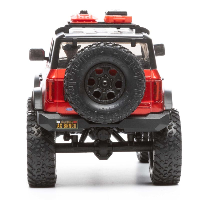 1/24 SCX24 2021 Ford Bronco 4X4 RTR Brushed Rock Crawler (Battery & Charger Included), Red