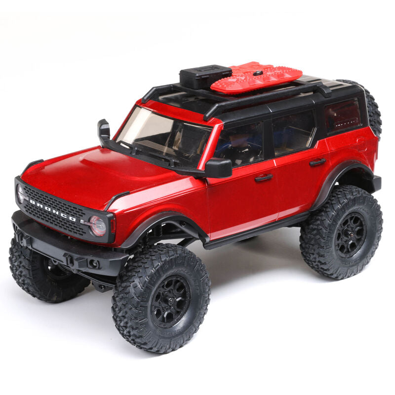 1/24 SCX24 2021 Ford Bronco 4X4 RTR Brushed Rock Crawler (Battery & Charger Included), Red