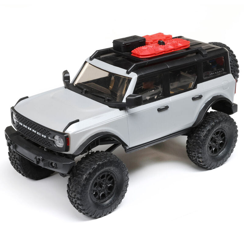 1/24 SCX24 2021 Ford Bronco 4X4 RTR Brushed Rock Crawler (Battery & Charger Included), Grey