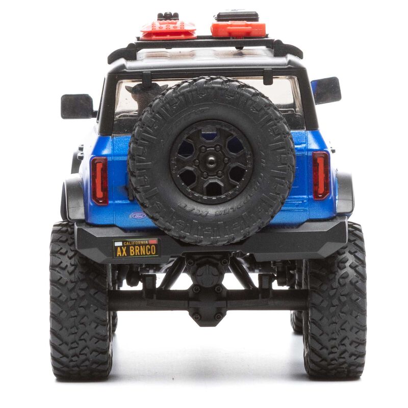 1/24 SCX24 2021 Ford Bronco 4X4 RTR Brushed Rock Crawler (Battery & Charger Included), Blue