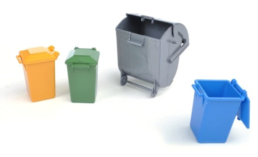 GARBAGE CANS 3 SMALL 1 LARGE