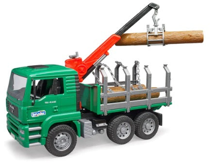 MAN TIMBER TRUCK CRANE3 LOGS