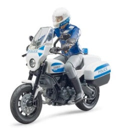 bworld Scrambler Ducati Police Motorcycle with Officer
