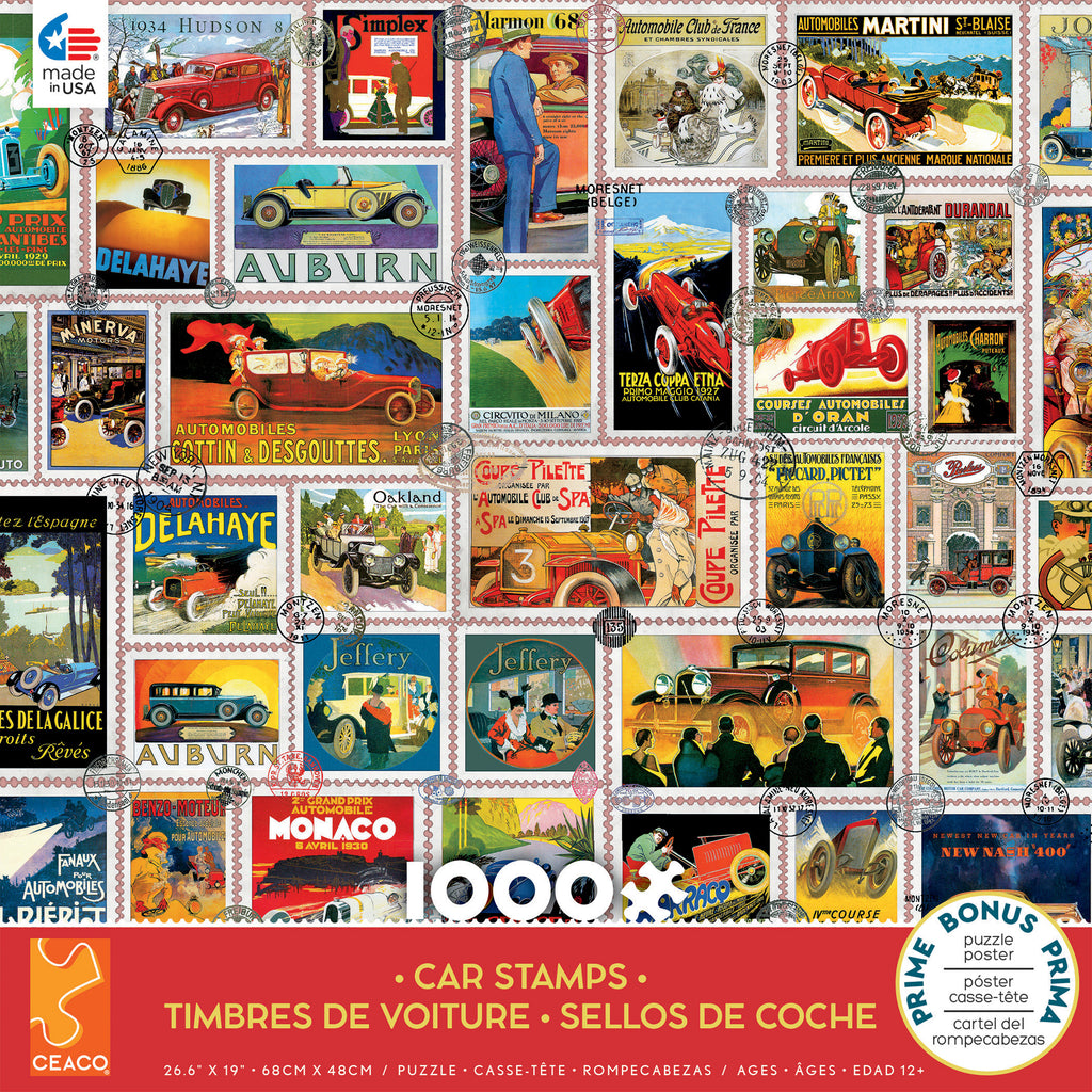 1000pc Car Stamps Puzzle