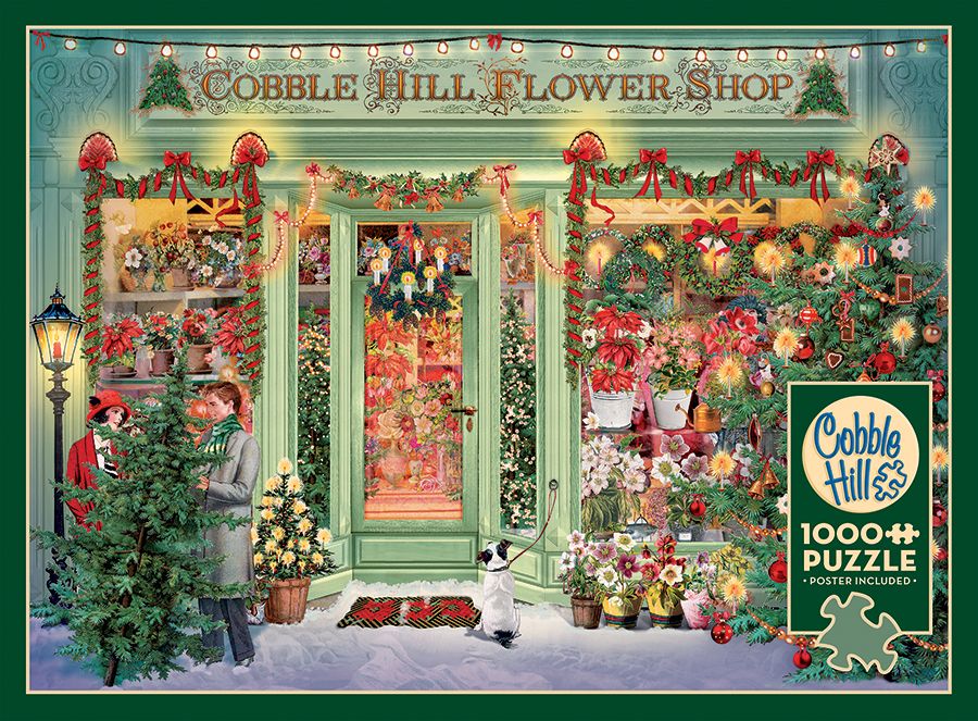 1000pc Christmas Flower Shop P