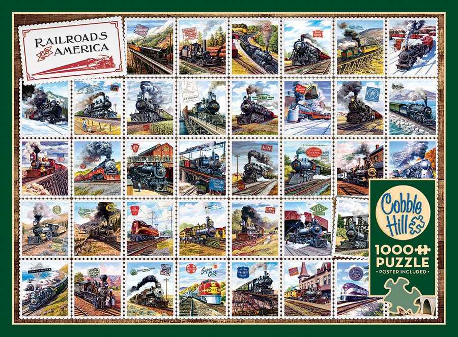 1000pc Railroads of America Pu