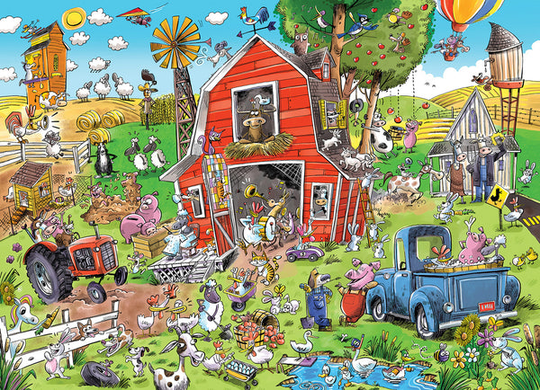 DoodleTown Farmyard Folly 500pc Puzzle