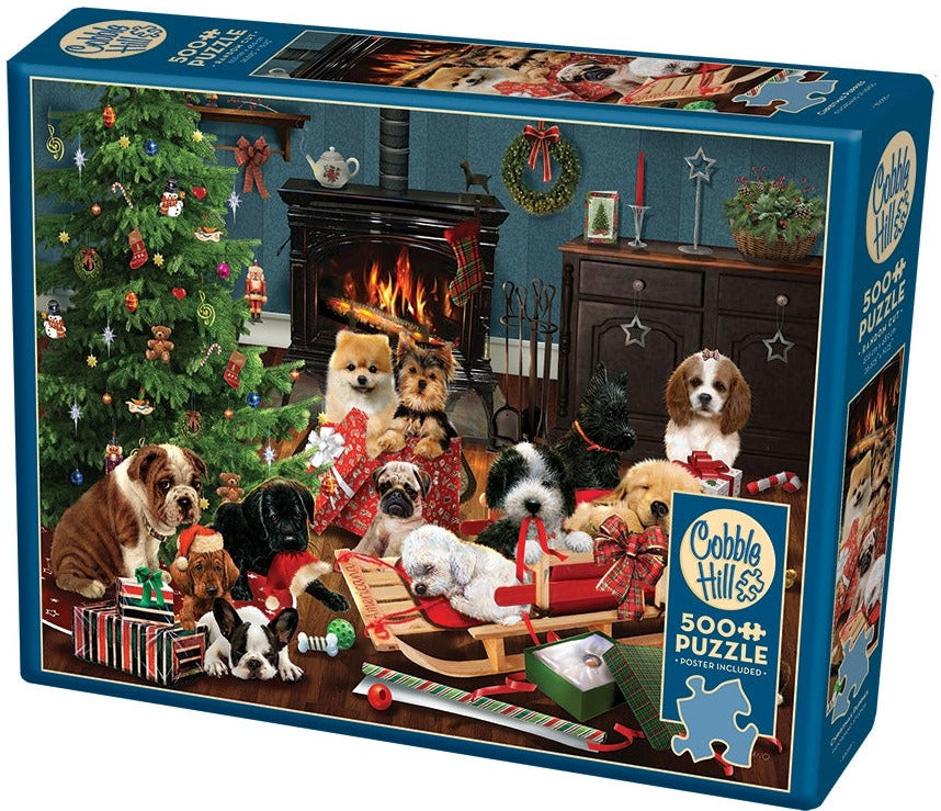 Christmas Puppies 500pc Puzzle