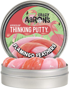 4" Flamingo Feathers Crazy Aaron's Thinking Putty