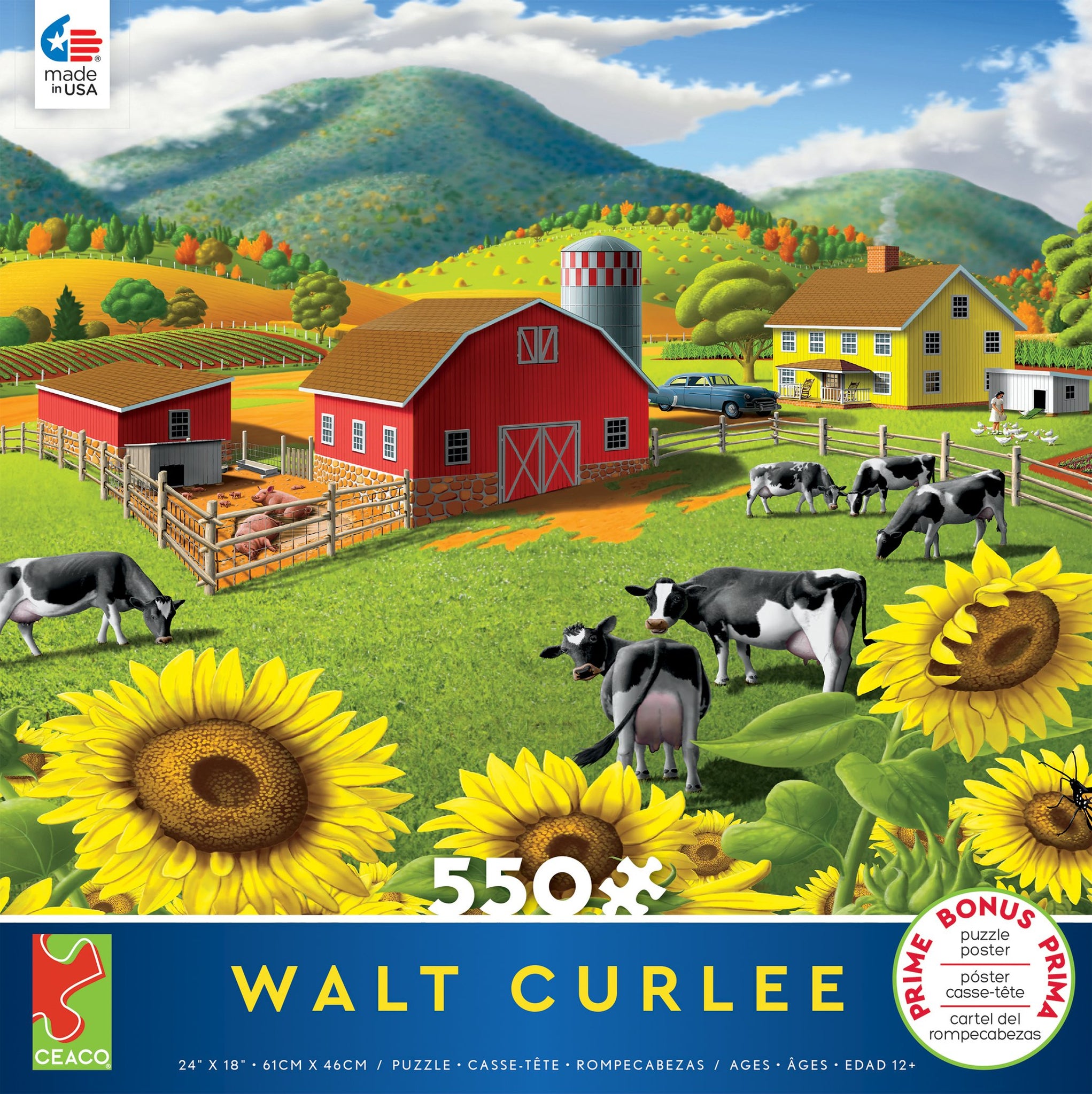 Walt Curlee Sunflowers 500pc Puzzle