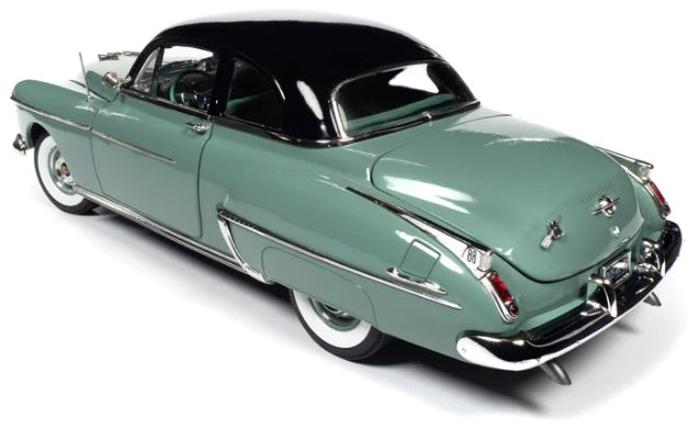A 1/18 scale model of a 1950 Oldsmobile Rocket 88.