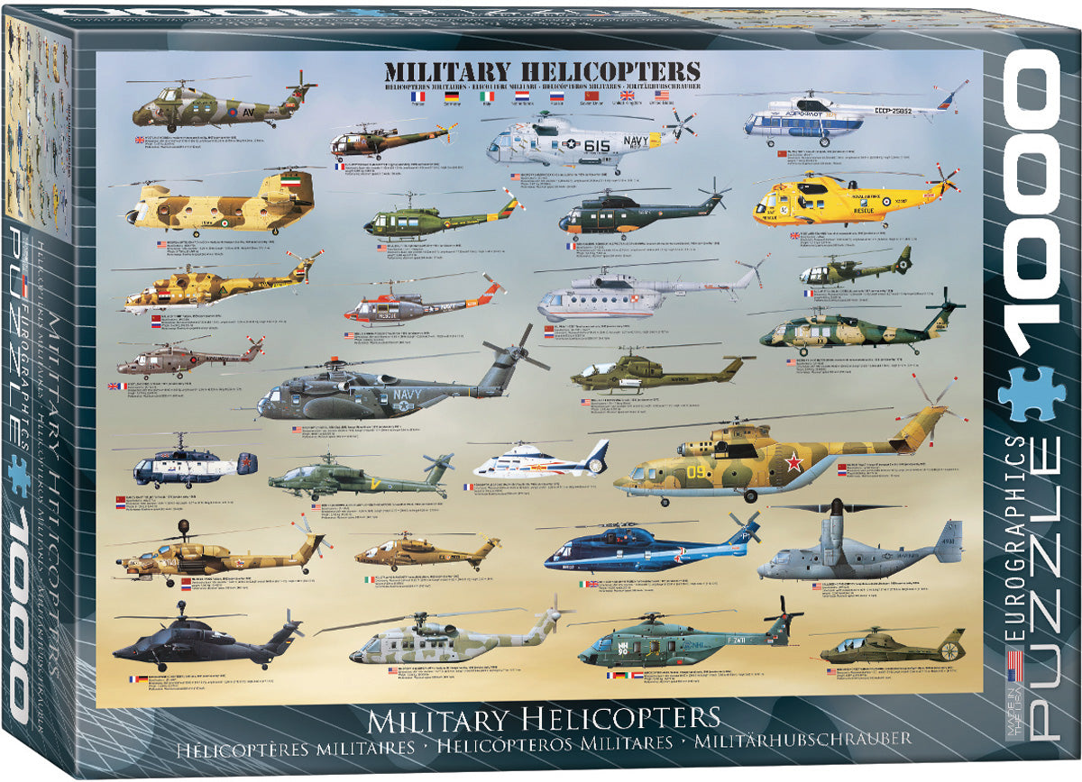 1000pc Military Helicopters Pu