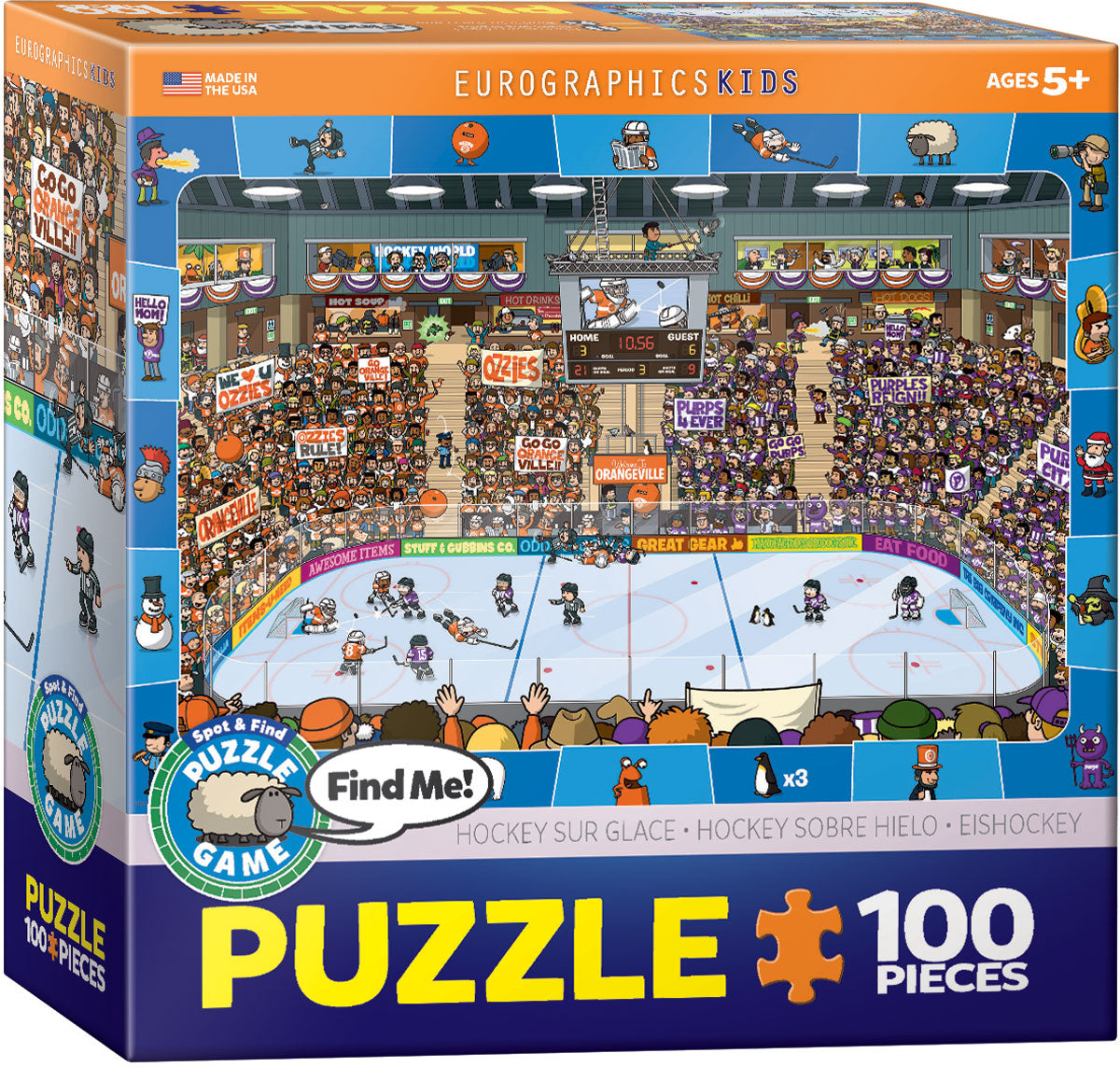 100pc Spot & Find Hockey Puzzl